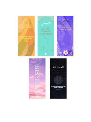 5 stk. islamsk bokskille